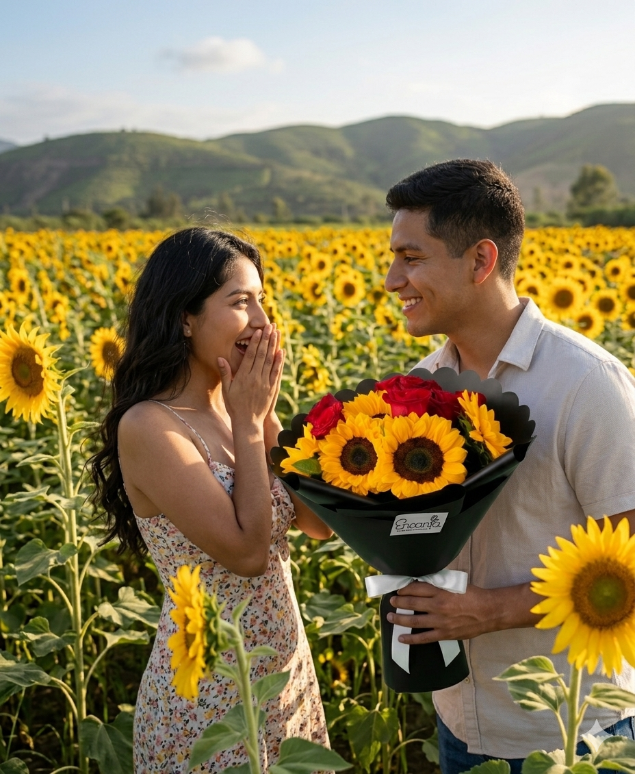 Ramo Girasoles y Rosas Sorprende